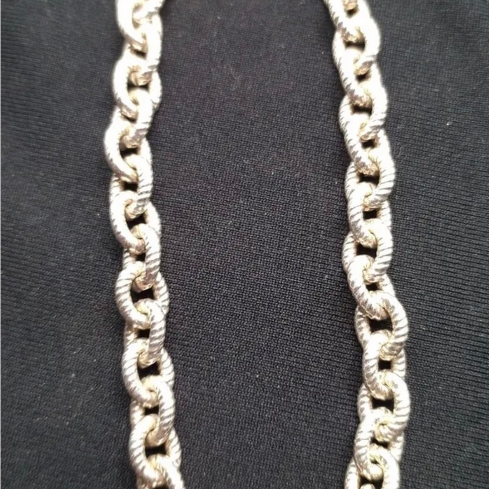 .999 Pure Silver (99.9%) Textured Cable Link 8” Bracelet